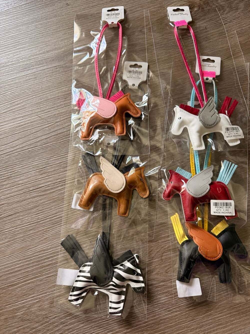 12pc Horse Flying Pegasus Bag Charm Keychain Assorted Colors - Picture 2 of 5